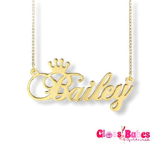 Load image into Gallery viewer, Kids Personalized Crown Necklace

